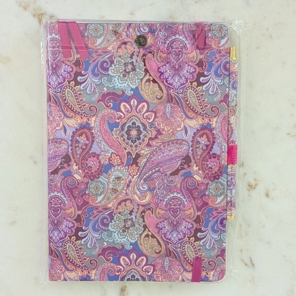 New‎ Johnny Was Journal and Pen Set Sandalwood Pink Paisley Boho H46924-O $48